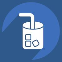 Icon Drink. related to Travel symbol. long shadow style. design editable vector