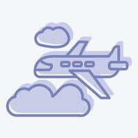 Icon Plane. related to Travel symbol. two tone style. design editable vector
