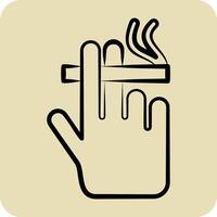 Icon Smoke 2. related to Smoking symbol. hand drawn style. design editable vector