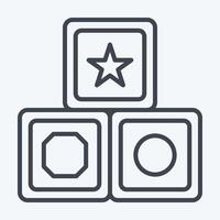Icon Block. related to Kindergarten symbol. line style. design editable vector