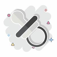 Icon Niplle Toy. related to Kindergarten symbol. comic style. design editable vector