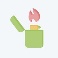 Icon Lighter. related to Smoking symbol. flat style. design editable vector