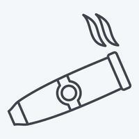 Icon Cigar. related to Smoking symbol. line style. design editable vector
