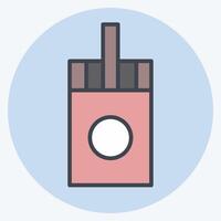 Icon Sticks. related to Vape symbol. color mate style. design editable vector