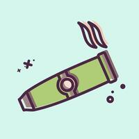 Icon Cigar. related to Smoking symbol. MBE style. design editable vector