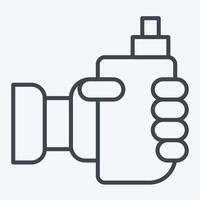 Icon Vaping. related to Vape symbol. line style. design editable vector