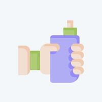 Icon Vaping. related to Vape symbol. flat style. design editable vector