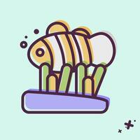 Icon Clown Fish. related to Summer symbol. MBE style. design editable vector