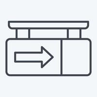 Icon Exit. related to Parking symbol. line style. design editable vector