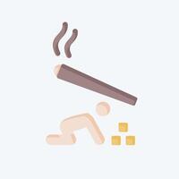 Icon Passive Smoking. related to Smoking symbol. flat style. design editable vector