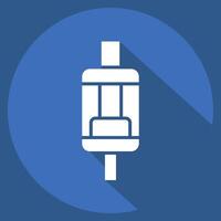 Icon Tank. related to Vape symbol. long shadow style. design editable vector