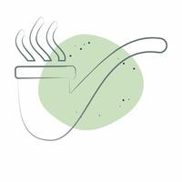 Icon Pipe. related to Smoking symbol. Color Spot Style. design editable vector