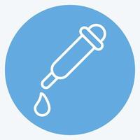Icon Pipette. related to Vape symbol. blue eyes style. design editable vector