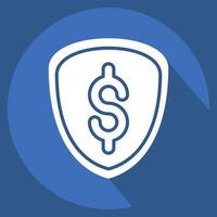 Icon Protection. related to Retirement symbol. long shadow style. design editable vector