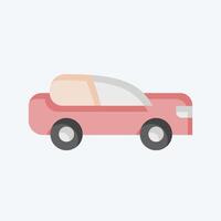 Icon Car. related to Parking symbol. flat style. design editable vector