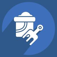 Icon Bucket. related to Summer symbol. long shadow style. design editable vector