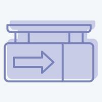 Icon Exit. related to Parking symbol. two tone style. design editable vector