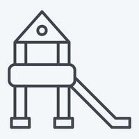 Icon Play Ground. related to Kindergarten symbol. line style. design editable vector