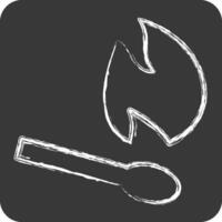 Icon Match. related to Smoking symbol. chalk Style. design editable vector