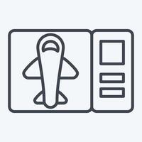 Icon Ticket. related to Travel symbol. line style. design editable vector