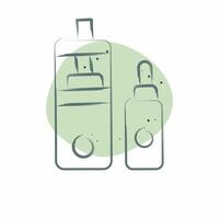 Icon Vape and Liquid. related to Vape symbol. Color Spot Style. design editable vector