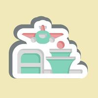 Sticker Flight. related to Travel symbol. design editable vector
