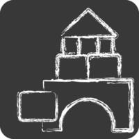Icon Toy Kindergarten. related to Kindergarten symbol. chalk Style. design editable vector