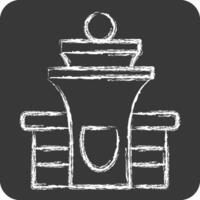 Icon Control Tower. related to Travel symbol. chalk Style. design editable vector