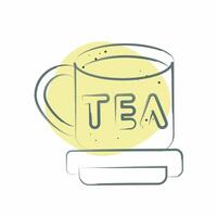 Icon Tea. related to Travel symbol. Color Spot Style. design editable vector