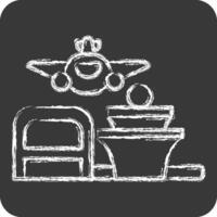 Icon Flight. related to Travel symbol. chalk Style. design editable vector