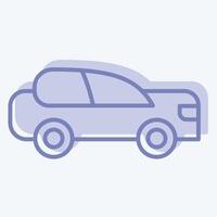 Icon Car. related to Parking symbol. two tone style. design editable vector