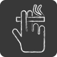 Icon Smoke 2. related to Smoking symbol. chalk Style. design editable vector