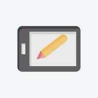 Icon Magic Slate. related to Kindergarten symbol. flat style. design editable vector