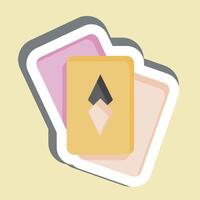 Sticker Card Game. related to Retirement symbol. design editable vector