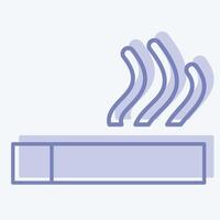 Icon Cigarette. related to Smoking symbol. two tone style. design editable vector