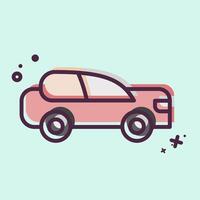 Icon Car. related to Parking symbol. MBE style. design editable vector