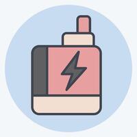 Icon Vape. related to Smoking symbol. color mate style. design editable vector