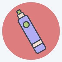 Icon Electronic Cigarette. related to Vape symbol. color mate style. design editable vector