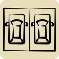 Icon Parking Area. related to Parking symbol. hand drawn style. design editable vector