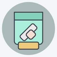 Icon Dentures. related to Retirement symbol. color mate style. design editable vector