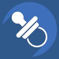 Icon Niplle Toy. related to Kindergarten symbol. long shadow style. design editable vector