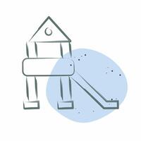 Icon Play Ground. related to Kindergarten symbol. Color Spot Style. design editable vector