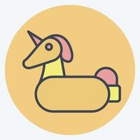 Icon Life Saver. related to Summer symbol. color mate style. design editable vector