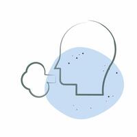 Icon Smoke 2. related to Vape symbol. Color Spot Style. design editable vector