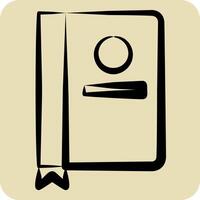 Icon Menu. related to Restaurant symbol. hand drawn style. design editable vector