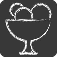 Icon Ice Cream. related to Restaurant symbol. chalk Style. design editable vector