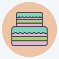 Icon Dessert. related to Restaurant symbol. color mate style. design editable vector