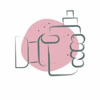 Icon Vaping. related to Vape symbol. Color Spot Style. design editable vector