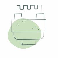 Icon Insulation. related to Vape symbol. Color Spot Style. design editable vector