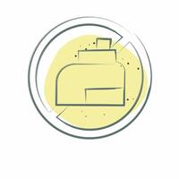 Icon No Vaping. related to Vape symbol. Color Spot Style. design editable vector